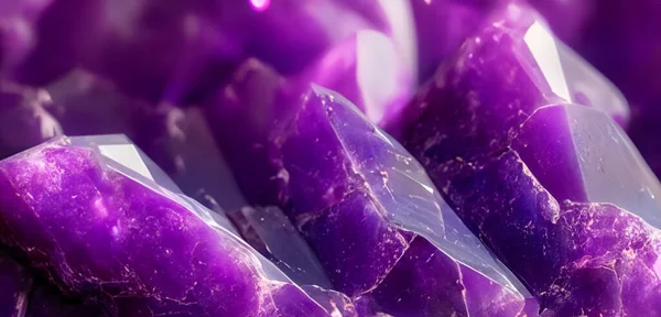 Primer Plano Una Textura Amatista Púrpura Mineral Púrpura Amatista Sugilita — Foto de Stock