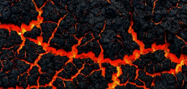 Het Magma Lava Yta Röd Lava — Stockfoto