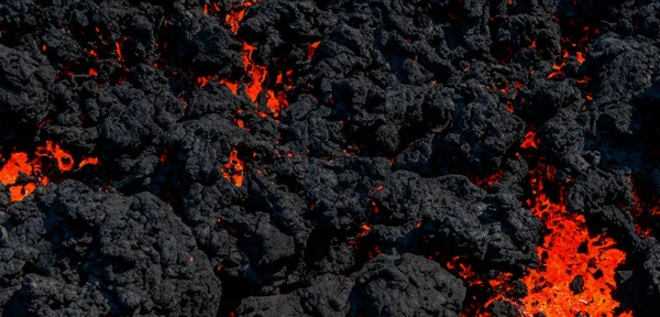 Sıcak Magma Lav Yüzeyi Kırmızı Lav — Stok fotoğraf