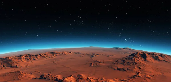 Marte Montañas Superficie Fondo Marte Planeta Rojo — Foto de Stock