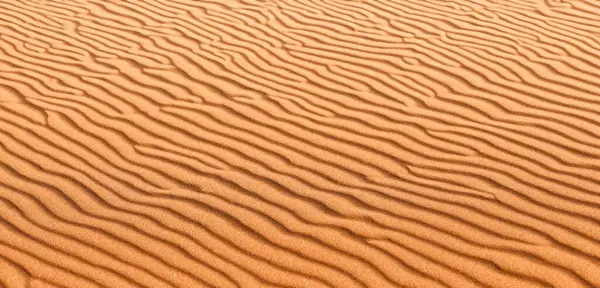 Sandhintergrund Panorama Der Wüste Sandfalten Die Vom Wind Verweht Werden — Stockfoto
