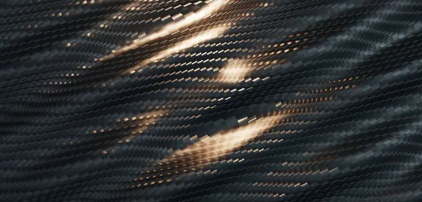 kevlar texture carbon fiber streaked fabric background striped wavy 3D illustration