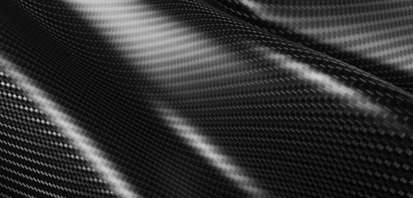 凯夫拉尔表面Carbon Fiber Hybrid条纹织物背景图 — 图库照片