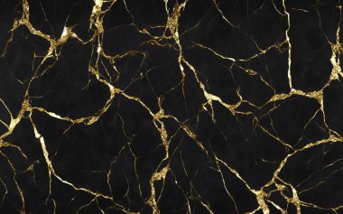 Altın çizgileri olan siyah mermer doğal desen arkaplan