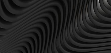 Soyut arkaplan akış eğrileri siyah