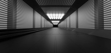 Arkaplan Koridoru Teknoloji Meydanı Boru 3D Görüntü