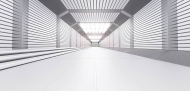 Arkaplan Koridoru Teknoloji Meydanı Boru 3D Görüntü