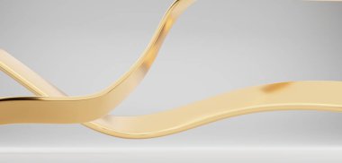 Kurdele, kanat çırpma, parlak, beyaz arkaplan, üç boyutlu illüstrasyon