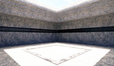 Kare oda, arkaplan, sahne, arkaplan, üç boyutlu illüstrasyon