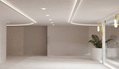 Oda Işık Showroom Wall Document Stüdyo Salonu 3D Hazırlama
