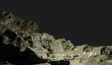 Taş zemin, taşlar, kaya sahnesi, kopyalama alanı, boş alan, karanlık, 3D görüntüleme