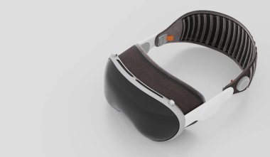 VR gözlükleri Mantiverse beyaz arkaplan 3B görüntüleme