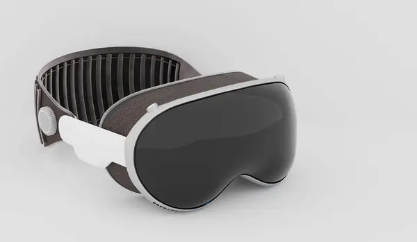 stock image VR glasses Mantiverse Mettaverse white background 3D rendering