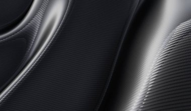 Kevlar doku, karbon fiber desen, siyah dikişsiz kevlar kumaş arka plan. Araba ayarı ya da makro kumaş. Çapraz karbon fiber 3D illüstrasyon