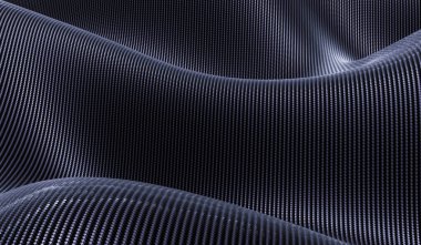 Kevlar doku, karbon fiber desen, siyah dikişsiz kevlar kumaş arka plan. Araba ayarı ya da makro kumaş. Çapraz karbon fiber 3D illüstrasyon