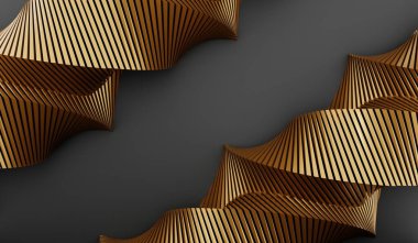 Geometrik arkaplan, daire şekli, 3B illüstrasyon