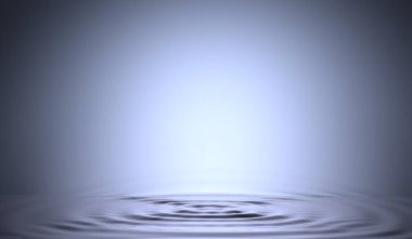 Su damlaları, su dalgaları, su halkaları, arka plan, üç boyutlu illüstrasyon