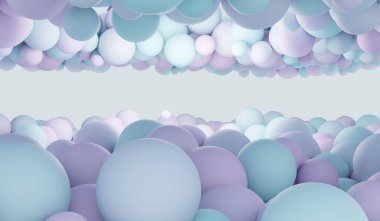 Arkaplan, çember podyum, top, 3 boyutlu illüstrasyon