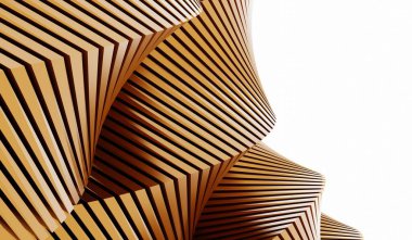 Soyut arkaplan, spiral çember, 3 boyutlu illüstrasyon