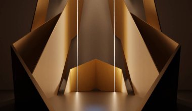 Arkaplan, Soyut, Teknoloji Sahnesi, Modern Podyum, 3D Görüntü