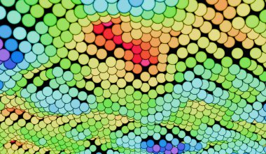 Modern tasarım, çok renkli, desen 3d resimleme arka planı, soyut, çok renkli, dalga, daire, farklı seviyeler