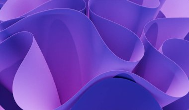 Soyut arkaplan, dalgalı, akıcı, üç boyutlu illüstrasyon