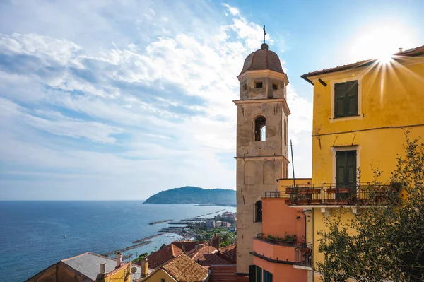 Középkori Olasz Falu Cervo Liguria Olaszország Kiváló Minőségű Fénykép — Stock Fotó