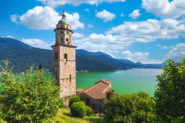 Igreja Maria Del Sasso Morcote Tessin Suíça — Fotografia de Stock
