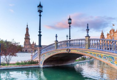 Sevilla 'da Günbatımı, Endülüs, İspanya' da hiç fare yok. .