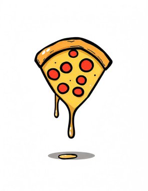 Pizza image cartoon style clipart