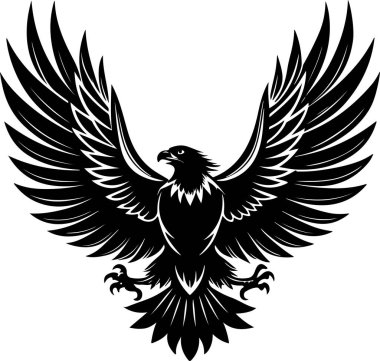 kartal vektör çizimi, şeffaf arkaplan