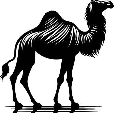 camel silhouette vector printable design, camel flat style artwork design clipart