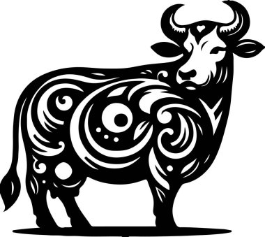 cow vector design clipart flat style artwork clipart