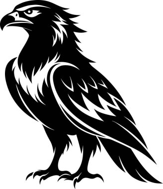 Bearded Vulture Andorra bird silhouette design clipart