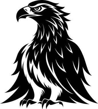 Bearded Vulture Andorra bird silhouette design clipart