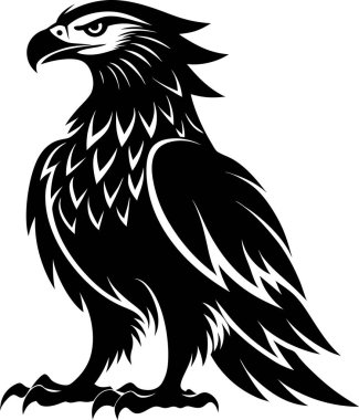 Bearded Vulture Andorra bird silhouette design clipart