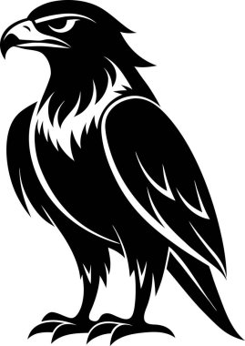 Bearded Vulture Andorra bird silhouette design clipart