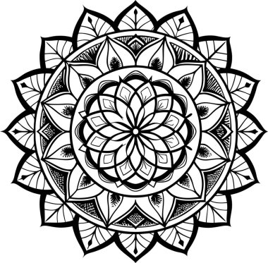 floral mandala vector art print ready clipart