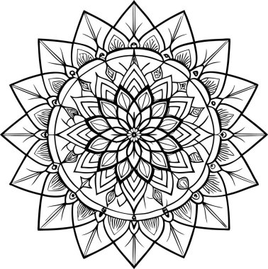 floral mandala vector art print ready clipart