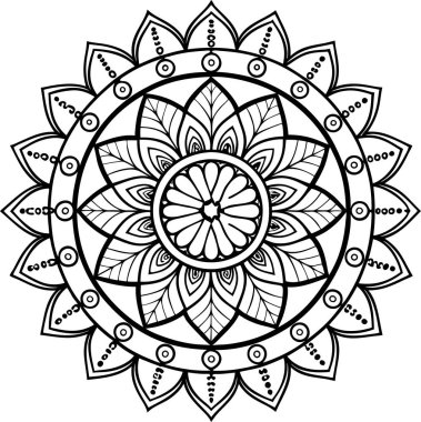 floral mandala vector art print ready clipart