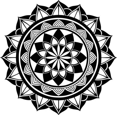 floral mandala vector art print ready clipart