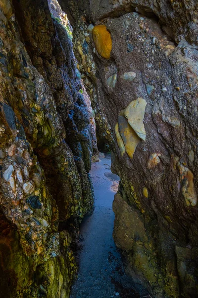 Beautiful View Secret Path Rocks Nerja Beach Spain — Stock Photo, Image