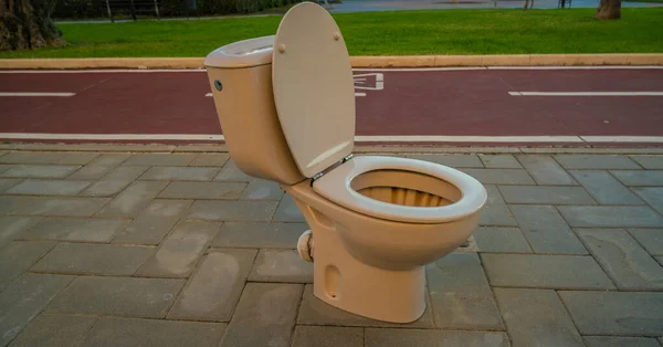 Вид Туалет Центре Малаги Испании — стоковое фото