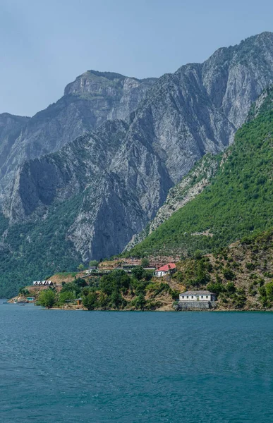 Beautiful Landscape Koman Lake Albania High Quality Photo — Stock Photo, Image