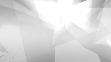 Soyut beyaz ve gri çokgen üçgen desenli arka plan. 3d resimleme