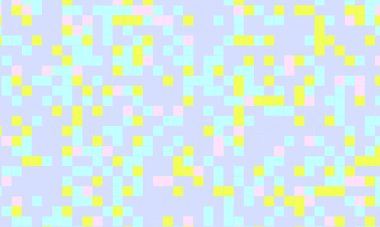 Soyut kare piksel mozaik renkli arka plan geometrik renksiz desen pastel renklerde. 8 bit