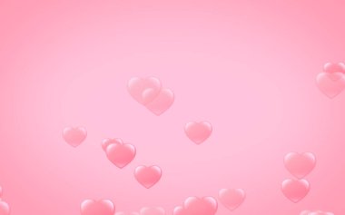 Kırmızı ve pembe kalp. Sevgililer Günü 'nde kalplerin soyut arkaplanı.