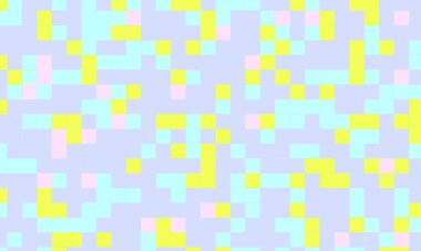 Soyut kare piksel mozaik renkli arka plan geometrik renksiz desen pastel renklerde. 8 bit