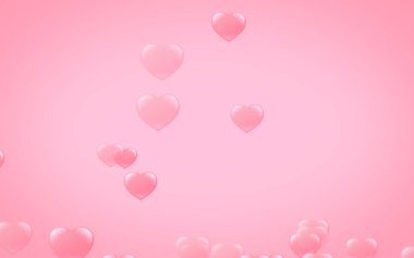 Kırmızı ve pembe kalp. Sevgililer Günü 'nde kalplerin soyut arkaplanı.