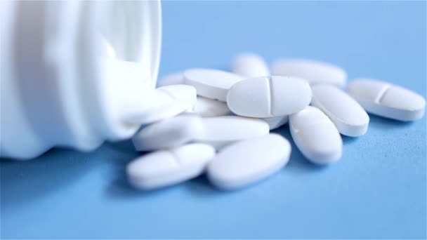 Tabletki Suplementacja Wapnia Magnezu Celu Wzmocnienia Kości Film Kupą Tabletek — Wideo stockowe